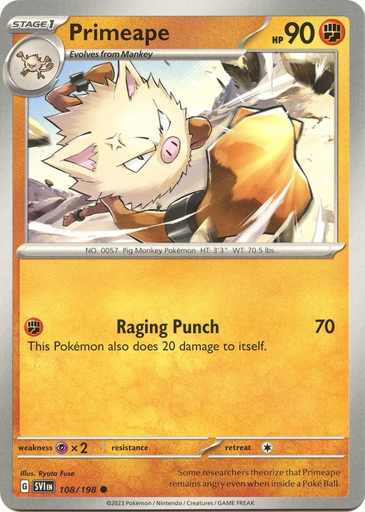 Primeape (108/198) (SV01: Scarlet & Violet Base Set)