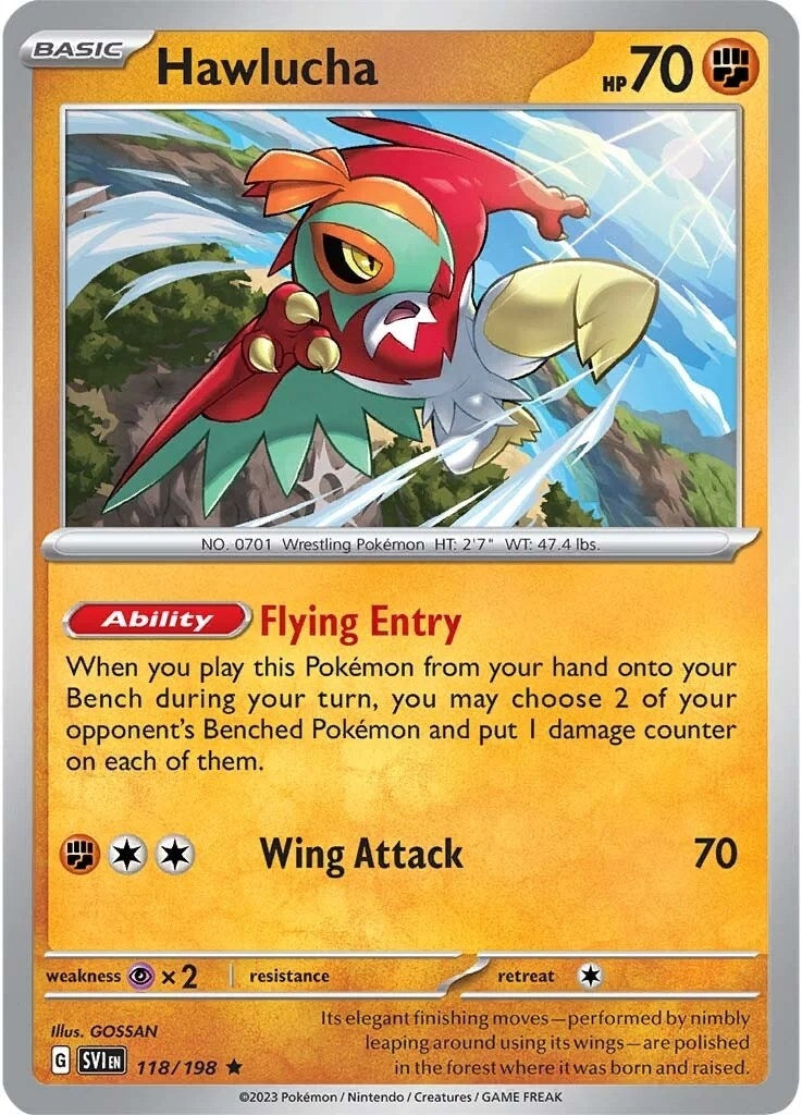 Hawlucha (118/198) (SV01: Scarlet & Violet Base Set)