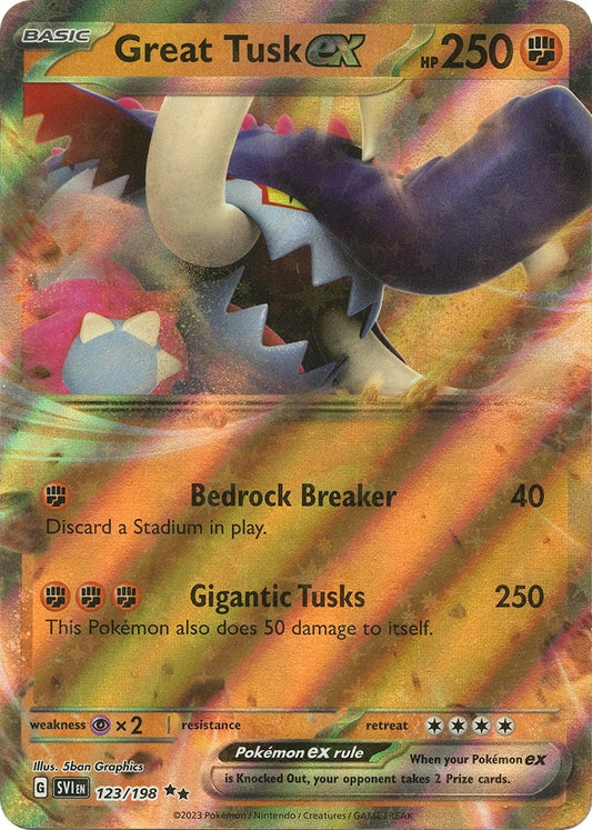 Great Tusk ex (123/198) (SV01: Scarlet & Violet Base Set)