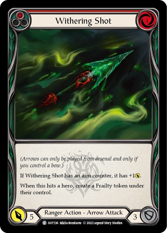 Image for Withering Shot (Red) (OUT136) (Outsiders) - Flesh and Blood TCG