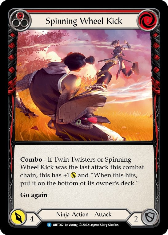Image for Spinning Wheel Kick (Red) (OUT062) (Outsiders) - Flesh and Blood TCG