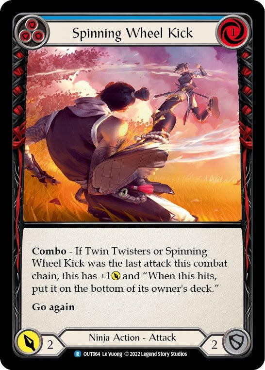 Image for Spinning Wheel Kick (Blue) (OUT064) (Outsiders) - Flesh and Blood TCG