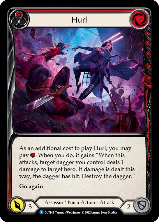 Image for Hurl (Red) (OUT148) (Outsiders) - Flesh and Blood TCG