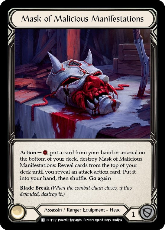 Image for Mask of Malicious Manifestations (OUT157) (Outsiders) - Flesh and Blood TCG