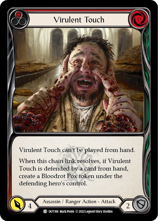Image for Virulent Touch (Red) (OUT168) (Outsiders) - Flesh and Blood TCG