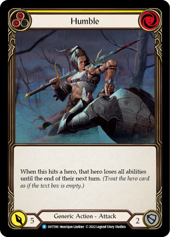 Image for Humble (Yellow) (OUT190) (Outsiders) - Flesh and Blood TCG