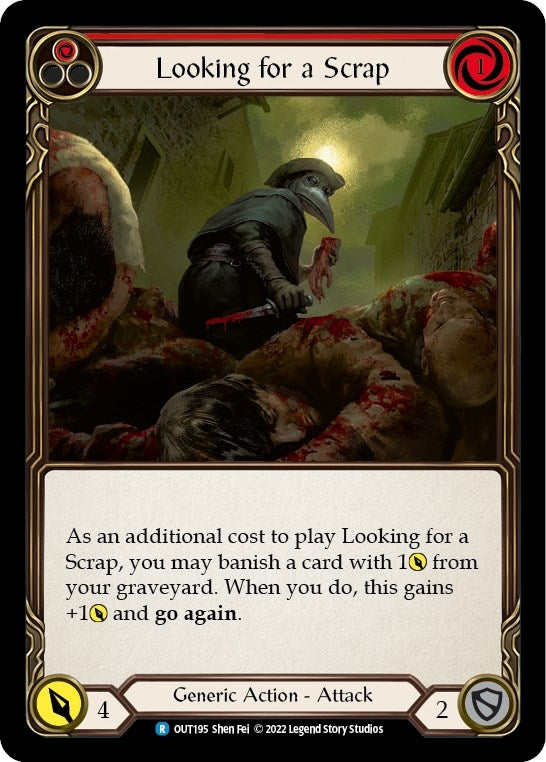 Image for Looking for a Scrap (Red) (OUT195) (Outsiders) - Flesh and Blood TCG