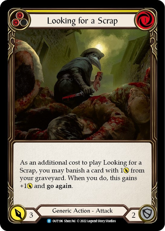 Image for Looking for a Scrap (Yellow) (OUT196) (Outsiders) - Flesh and Blood TCG