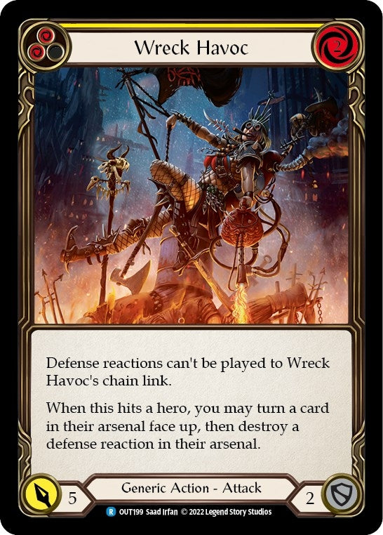 Image for Wreck Havoc (Yellow) (OUT199) (Outsiders) - Flesh and Blood TCG