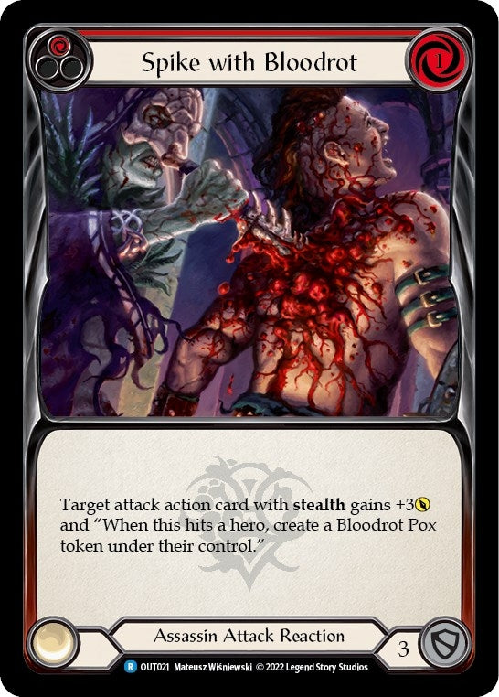 Image for Spike with Bloodrot (Red) (OUT021) (Outsiders) - Flesh and Blood TCG