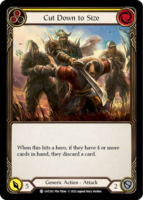 Image for Cut Down to Size (Yellow) (OUT202) (Outsiders) - Flesh and Blood TCG