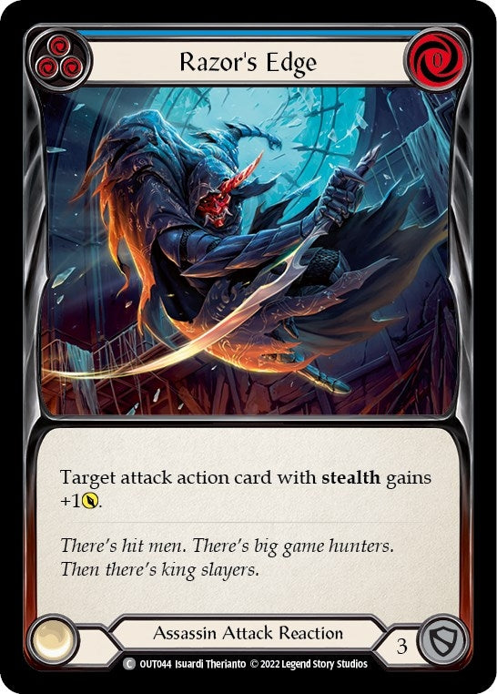 Image for Razor's Edge (Blue) (OUT044) (Outsiders) - Flesh and Blood TCG