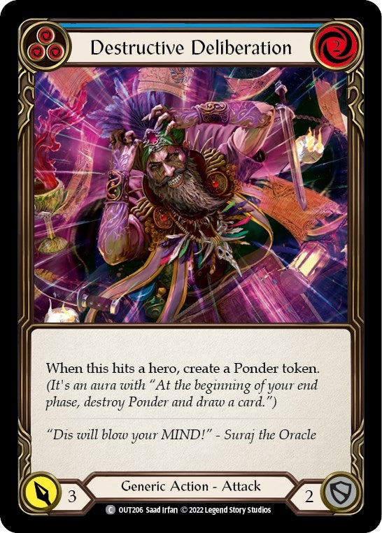 Image for Destructive Deliberation (Blue) (OUT206) (Outsiders) - Flesh and Blood TCG