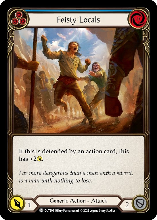 Image for Feisty Locals (Blue) (OUT209) (Outsiders) - Flesh and Blood TCG