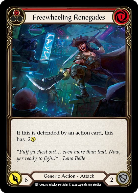 Image for Freewheeling Renegades (Red) (OUT210) (Outsiders) - Flesh and Blood TCG