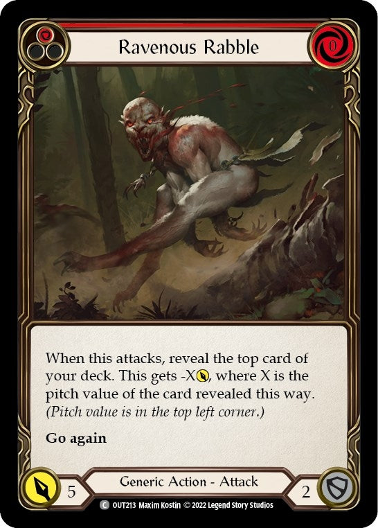 Image for Ravenous Rabble (Red) (OUT213) (Outsiders) - Flesh and Blood TCG