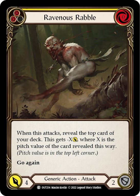 Image for Ravenous Rabble (Yellow) (OUT214) (Outsiders) - Flesh and Blood TCG