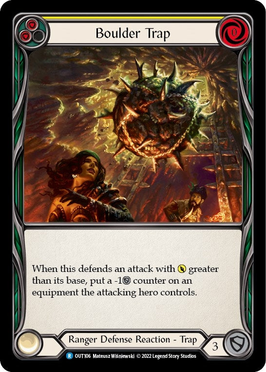 Image for Boulder Trap (Yellow) (OUT106) (Outsiders) - Flesh and Blood TCG