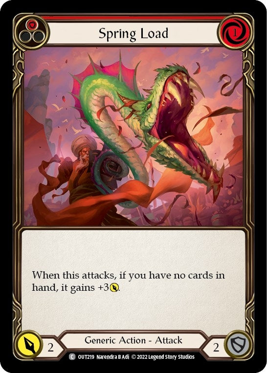Image for Spring Load (Red) (OUT219) (Outsiders) - Flesh and Blood TCG