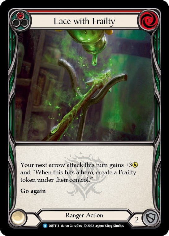 Image for Lace with Frailty (Red) (OUT113) (Outsiders) - Flesh and Blood TCG