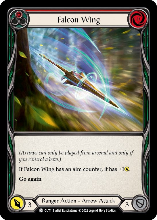 Image for Falcon Wing (Red) (OUT115) (Outsiders) - Flesh and Blood TCG