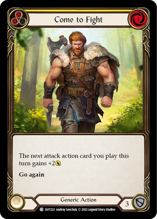 Image for Come to Fight (Yellow) (OUT223) (Outsiders) - Flesh and Blood TCG