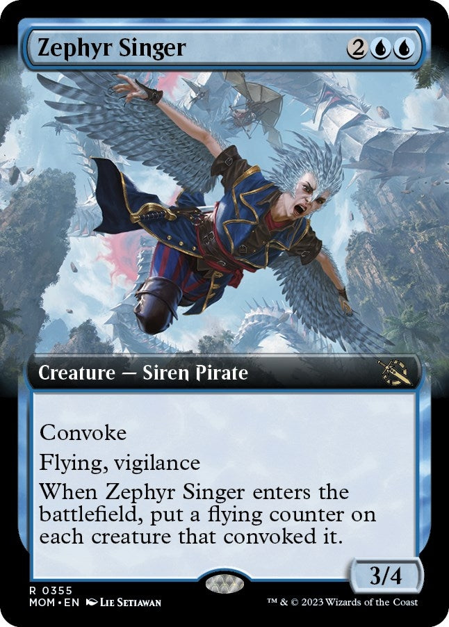 Image for Zephyr Singer (Extended Art) (355) (March of the Machine) - Magic: The Gathering