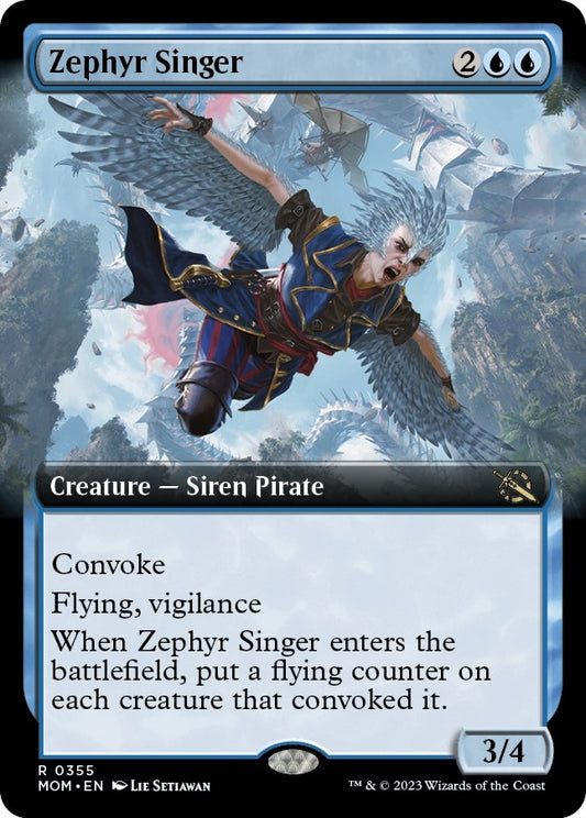 Image for Zephyr Singer (Extended Art) (355) (March of the Machine) - Magic: The Gathering