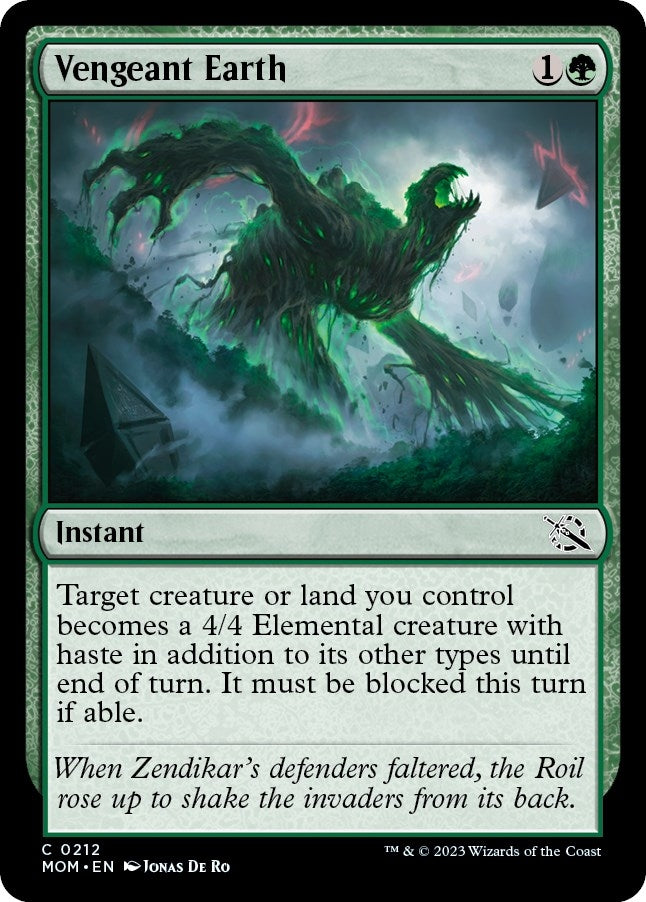 Image for Vengeant Earth (212) (March of the Machine) - Magic: The Gathering