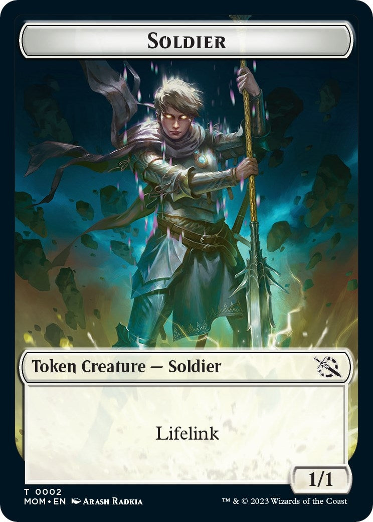 Image for Soldier // Knight Double-Sided Token (2 // 10) (March of the Machine) - Magic: The Gathering