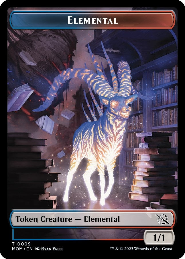 Image for Elemental (0009) // Zombie Double-Sided Token (9 // 5) (March of the Machine) - Magic: The Gathering