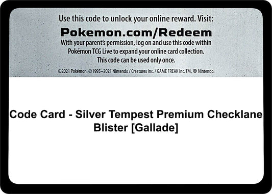 Image for Code Card - Silver Tempest Premium Checklane Blister [Gallade] (SWSH12: Silver Tempest) - Pokemon