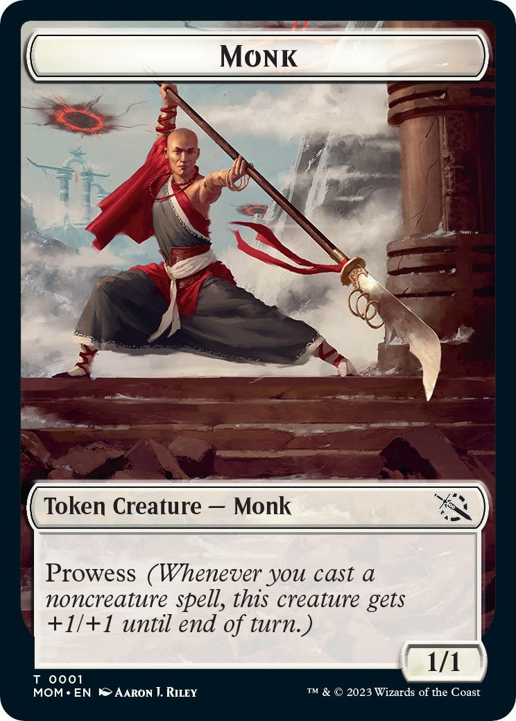Image for Monk // Spirit (0014) Double-Sided Token (1 // 14) (March of the Machine) - Magic: The Gathering
