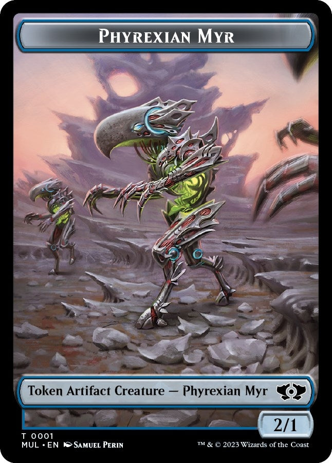 Phyrexian Myr // Spirit (0014) Double-Sided Token (1 // 14) (March of the Machine)
