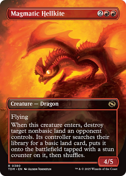 Magmatic Hellkite // Magmatic Hellkite (TDM-380) - Tarkir: Dragonstorm (Borderless) Foil