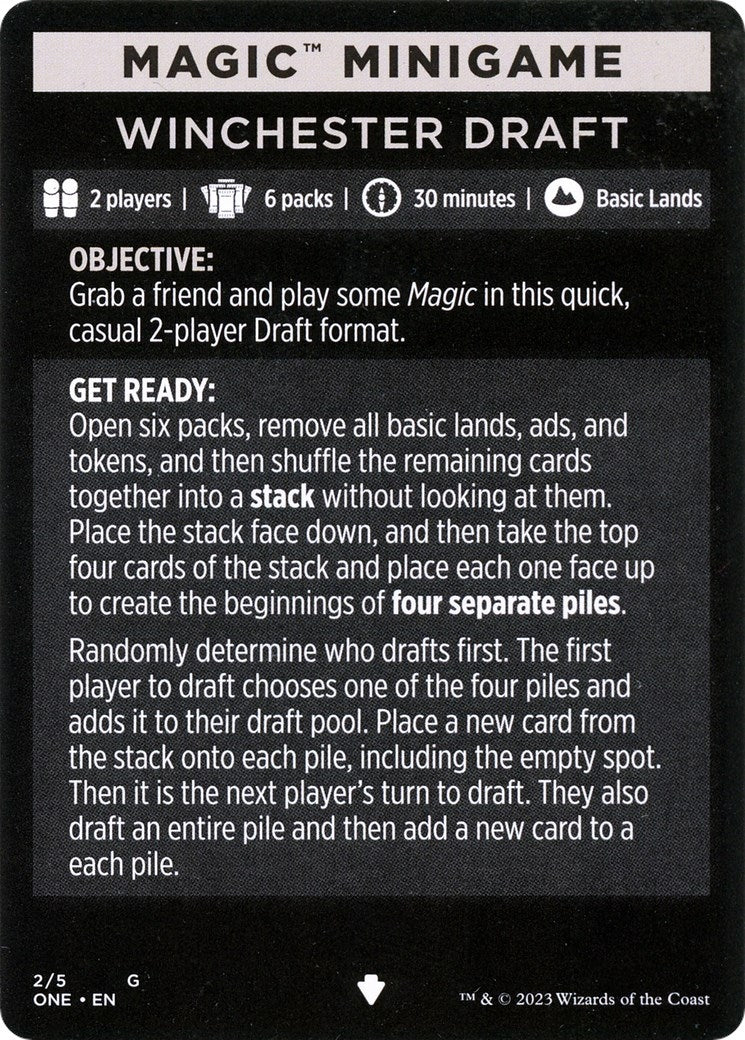 Image for Magic Minigame: Winchester Draft (2) (Phyrexia: All Will Be One) - Magic: The Gathering