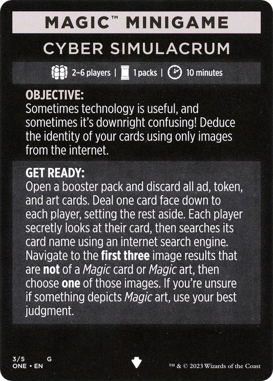 Image for Magic Minigame: Cyber Simulacrum (3) (Phyrexia: All Will Be One) - Magic: The Gathering