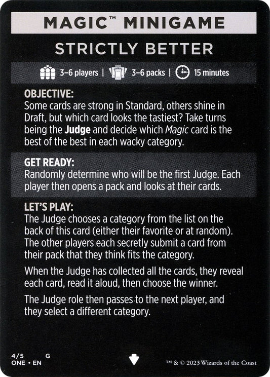 Image for Magic Minigame: Strictly Better (4) (Phyrexia: All Will Be One) - Magic: The Gathering