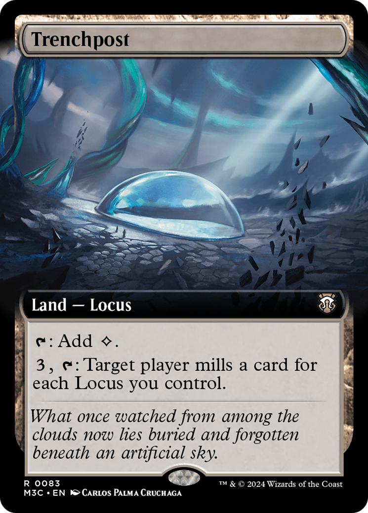 Trenchpost (Extended Art) (M3C-083) - Modern Horizons 3 Commander: (Extended Art) Ripple Foil
