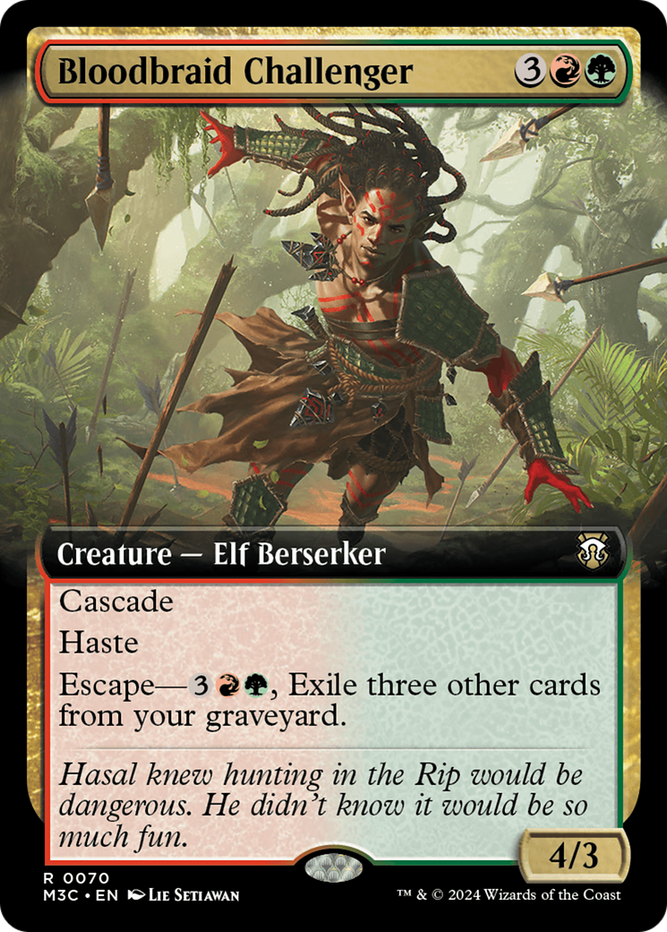 Bloodbraid Challenger (Extended Art) (M3C-070) - Modern Horizons 3 Commander: (Extended Art) Foil