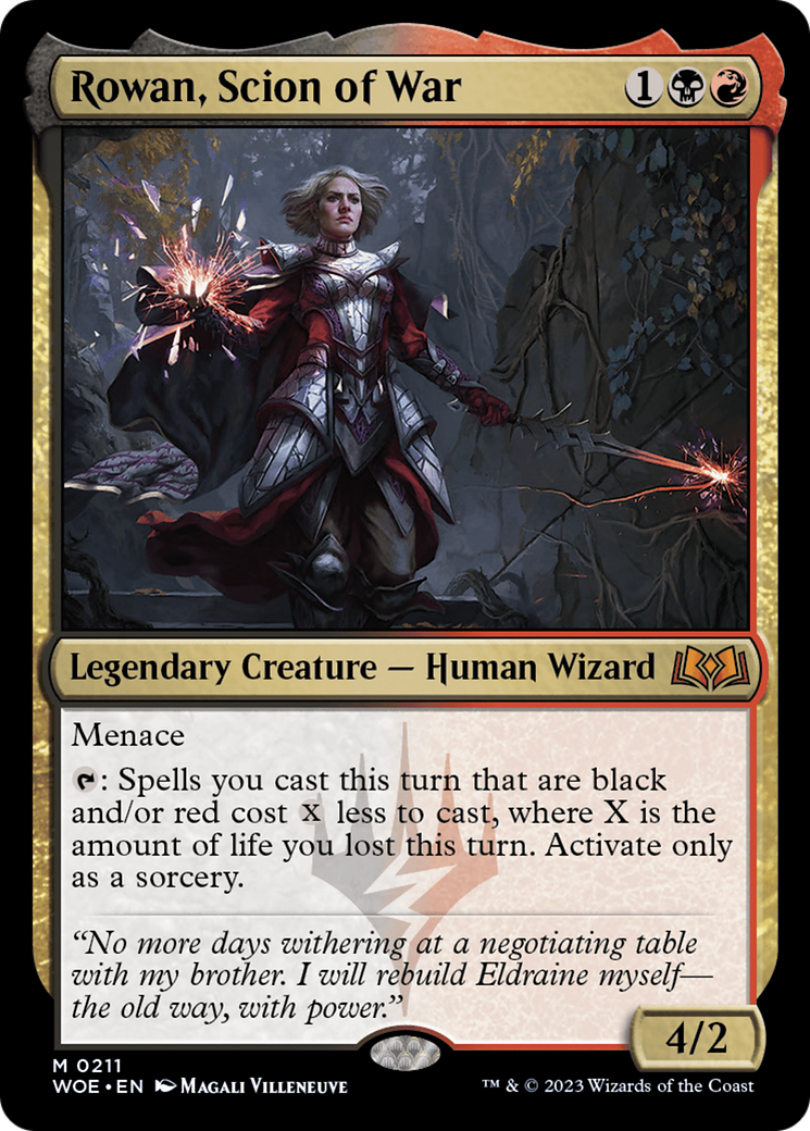 Rowan, Scion of War (WOE-211) - Wilds of Eldraine Foil