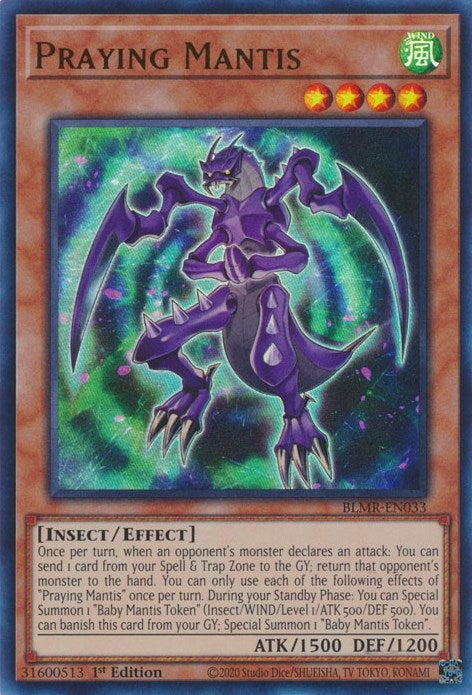 Image for Praying Mantis (BLMR-EN033) (Battles of Legend: Monstrous Revenge) - YuGiOh