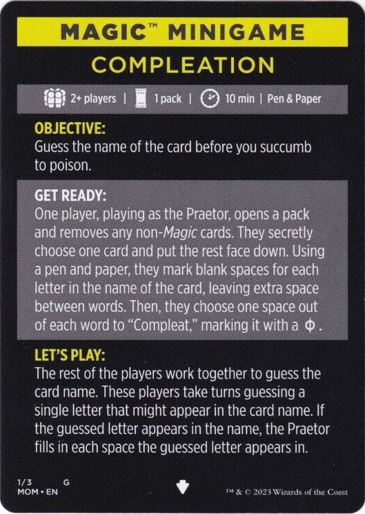 Image for Magic Minigame: Compleation (1) (March of the Machine) - Magic: The Gathering