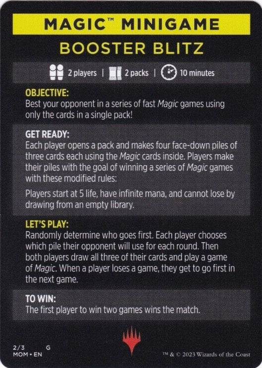 Magic Minigame: Booster Blitz (2) (March of the Machine)
