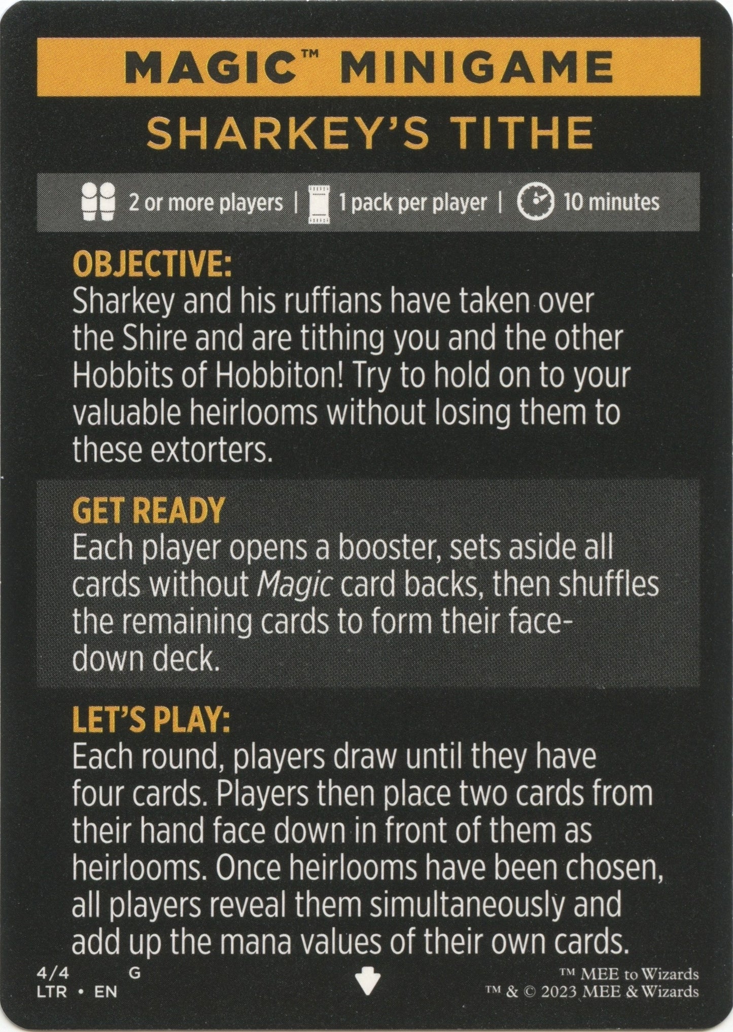 Image for Magic Minigame: Sharkey's Tithe (4) (LTR) - Magic: The Gathering