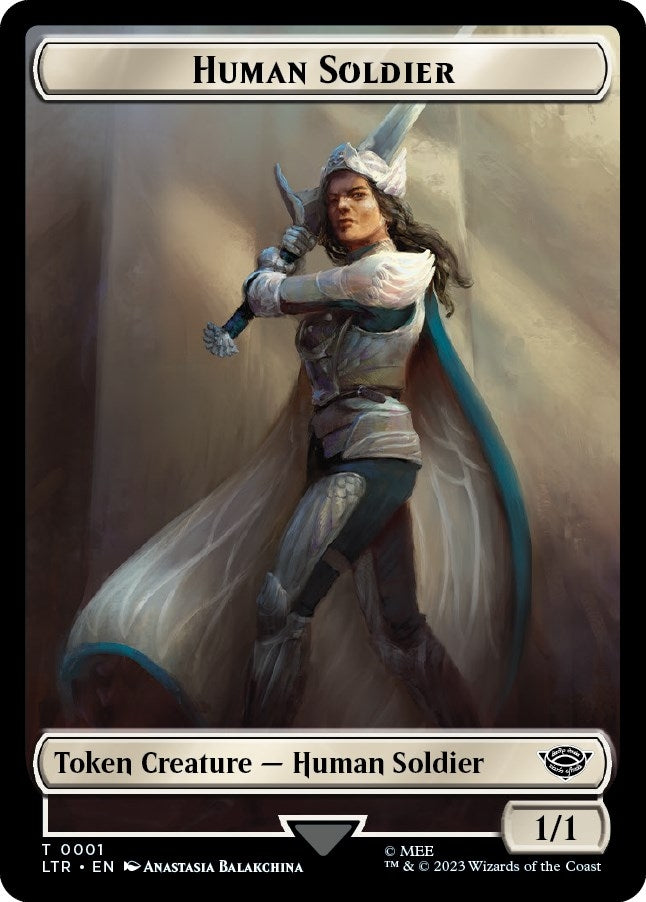 Image for Human Soldier (0001) // Food (0011) Double-Sided Token (1 // 11) (LTR) - Magic: The Gathering