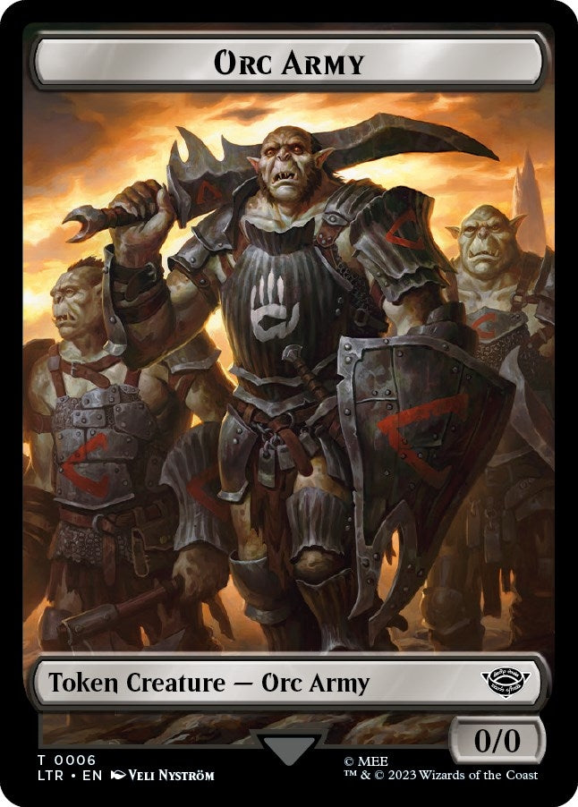 Image for Orc Army (0006) // Food (0010) Double-Sided Token (6 // 10) (LTR) - Magic: The Gathering