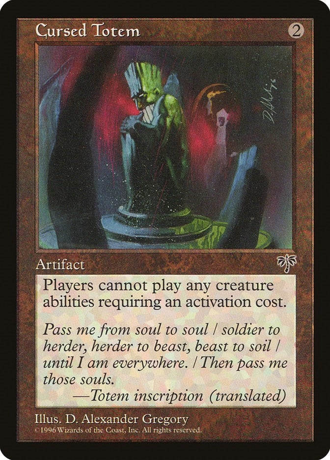 Image for Cursed Totem (Mirage) - Magic: The Gathering