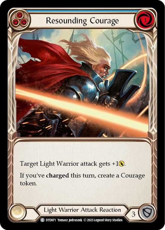 Image for Resounding Courage (Blue) (DTD071) (Dusk till Dawn) - Flesh and Blood TCG