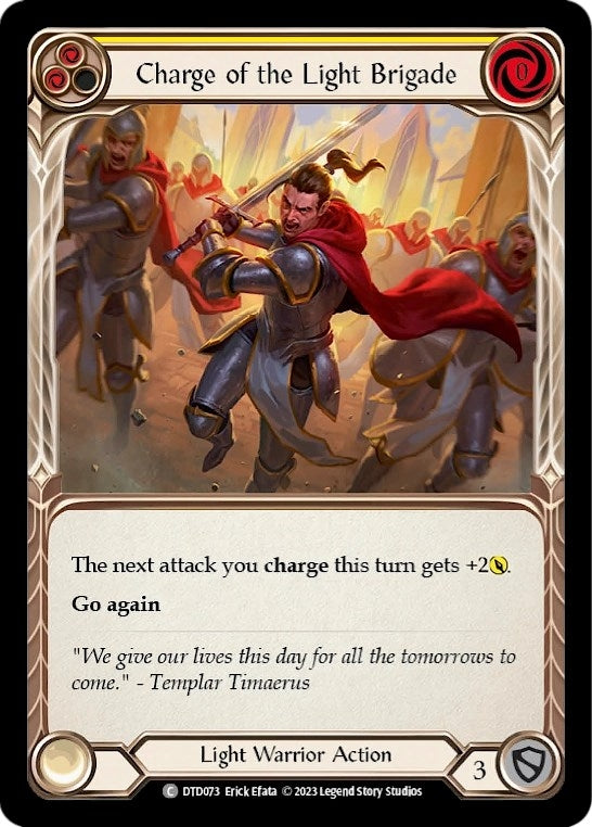 Image for Charge of the Light Brigade (Yellow) (DTD073) (Dusk till Dawn) - Flesh and Blood TCG